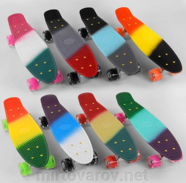 Скейт Пенні борд Best Board C 40309 колеса ПУ зі світлом / 8 видів від компанії Мір товарів - фото 1