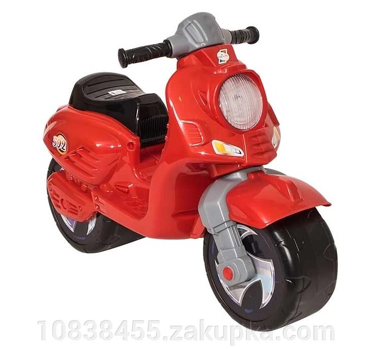 Скутер мотоцикл каталка толокар ОРІОН 502 червоний від компанії Мір товарів - фото 1