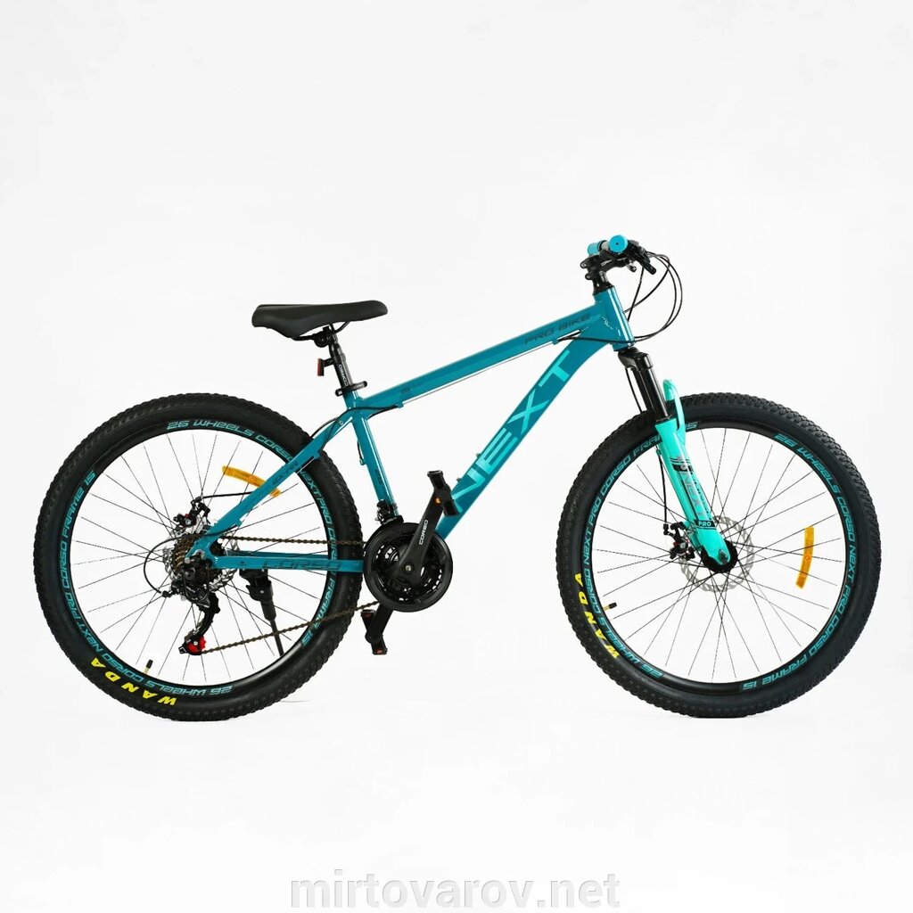 Спортивний алюмінієвий велосипед Corso "Next" 26 дюймів NX-26464 перемикачі Shimano, 21 швидкість від компанії Мір товарів - фото 1