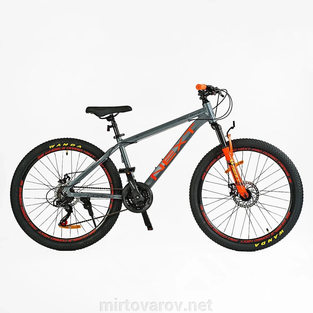 Спортивний алюмінієвий велосипед Corso "Next" 26 дюймів NX-26994 перемикачі Shimano, 21 швидкість від компанії Мір товарів - фото 1