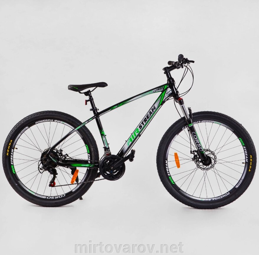 Спортивний алюмінієвий велосипед MTB Corso 27538 AirStream колеса 27.5 дюймів / Shimano 21 швидкість / сірий від компанії Мір товарів - фото 1