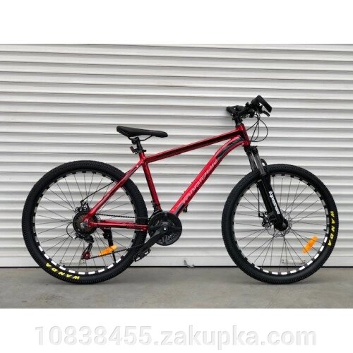 Спортивний алюмінієвий велосипед TopRider 680 колеса 26 дюймів / SHIMANO / рама 17" / колір червоний від компанії Мір товарів - фото 1