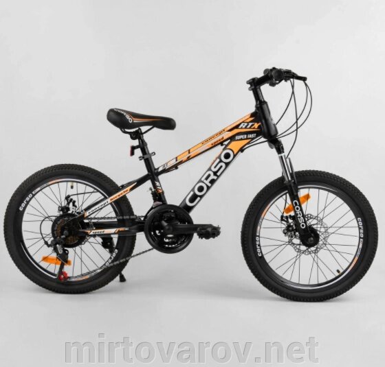 Спортивний дитячий велосипед Corso 98627 колеса 20 дюймів / 21 швидкість / помаранчевий від компанії Мір товарів - фото 1