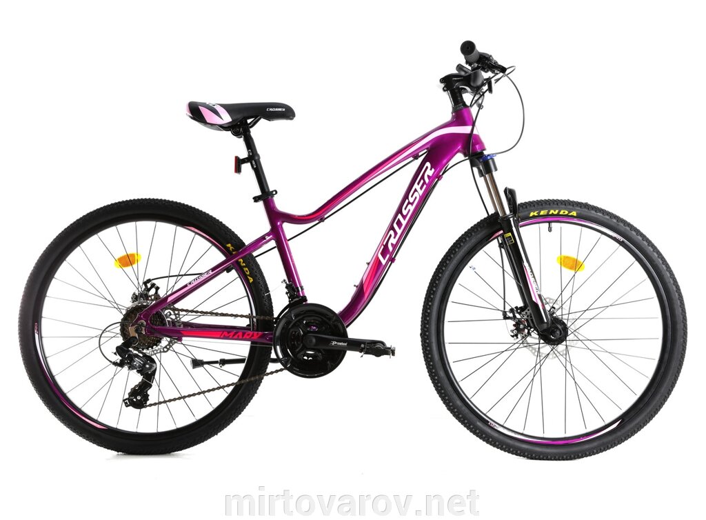 Спортивний Гірський алюмінієвий велосипед 24д Crosser P6-2 з дисковими гальмами Shimano/для дівчаток Фіолетовий від компанії Мір товарів - фото 1
