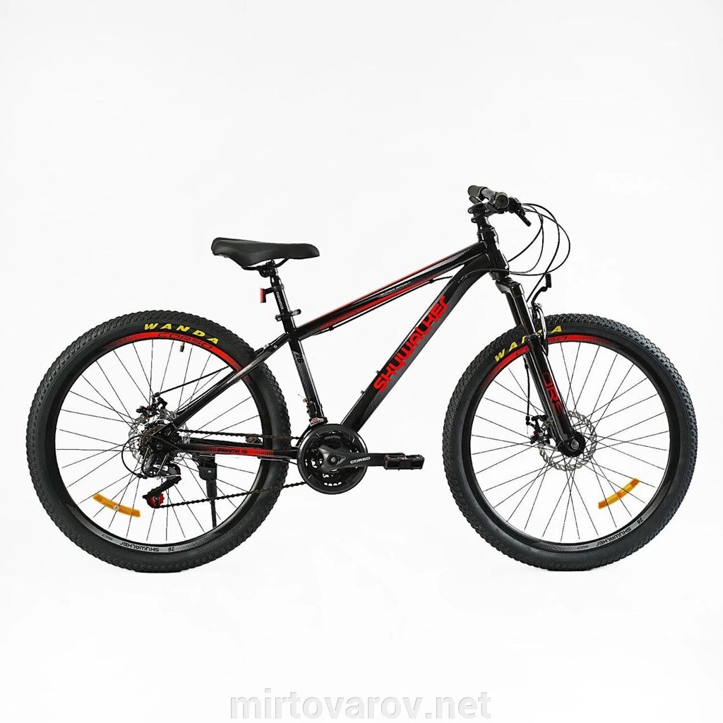 Спортивний велосипед Corso "Skywalker" 26 дюймів SW-26312 перемикачі SunRun, 21 швидкість чорний від компанії Мір товарів - фото 1