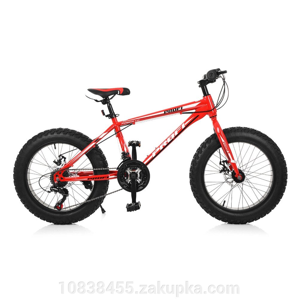 Спортивний велосипед колеса 20 дюймів PROFI EB20POWER 1.0 S20.4 червоний** від компанії Мір товарів - фото 1