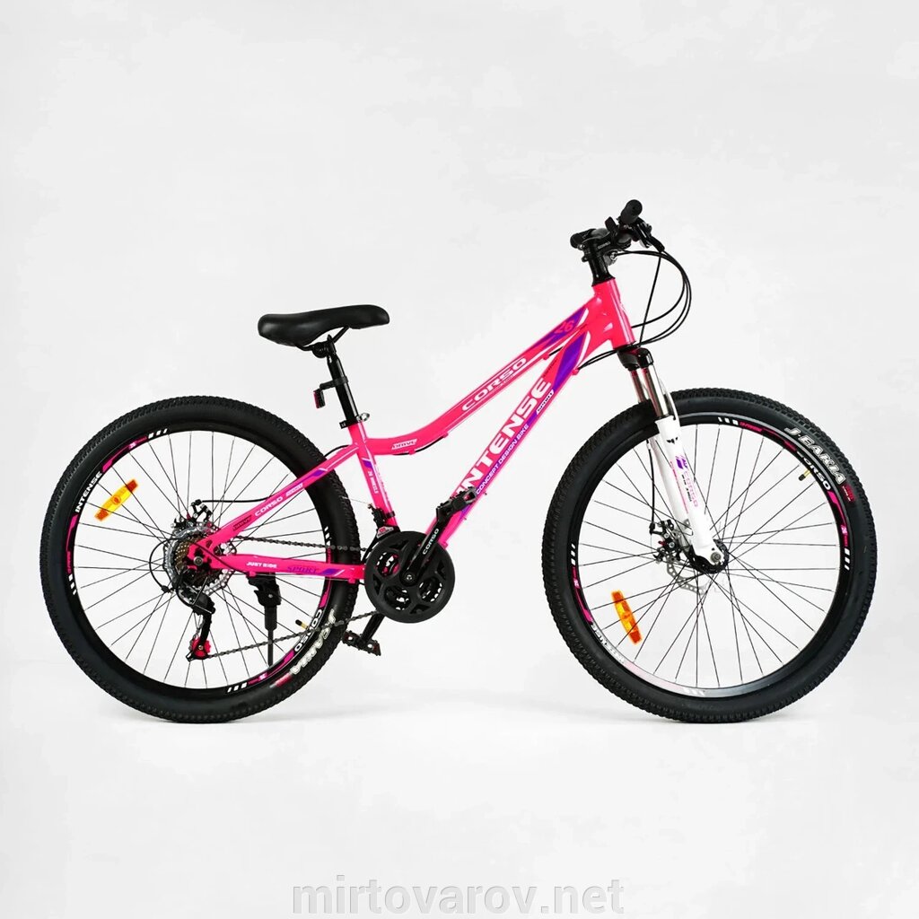 Спортивний жіночий велосипед CORSO «INTENSE» 26 дюймів NT-26138 обладнання SAIGUAN, 21 швидкість від компанії Мір товарів - фото 1