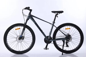 Спортивний гірський велосипед 26 дюймів T12000 DYNA алюмінієвий, дискові гальма, 24 швидкості / сірий