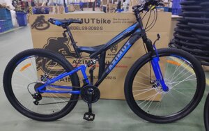 Спортивний гірський велосипед AZIMUT POWER колеса 26 дюймів FRD / з амортизатором / синій
