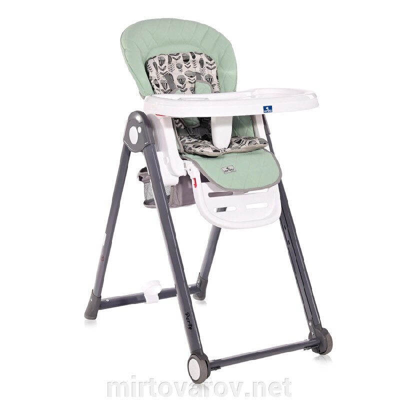 Стільчик для годування Lorelli (Bertoni) Party Frosty Green Leather Зелений. Дитячий стілець для годування від компанії Мір товарів - фото 1