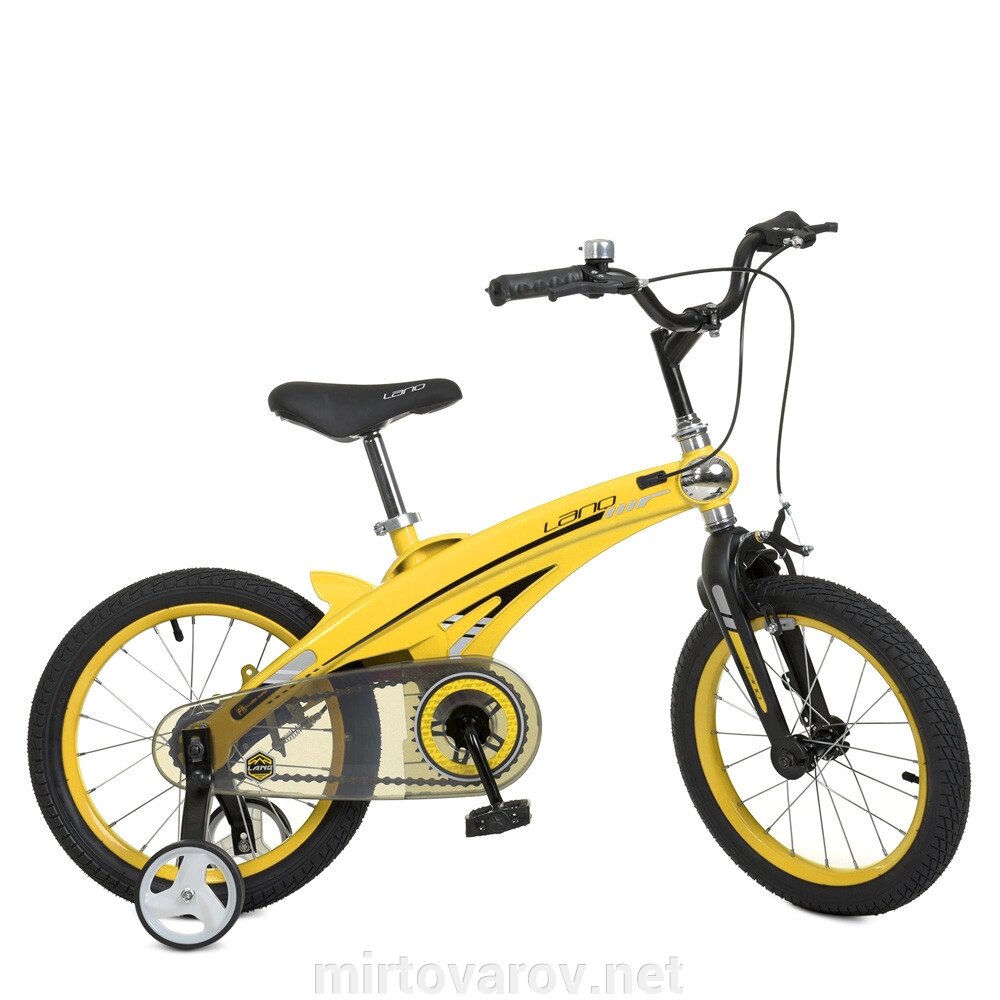 Велосипед дитячий двоколісний 14-MERCURY колеса 14 дюймів дискові гальма рама магній білий від компанії Мір товарів - фото 1
