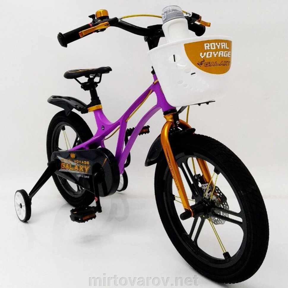 Велосипед дитячий двоколісний 16-GALAXY Violet колеса 16 дюймів дискові гальма рама магній фіолетовий від компанії Мір товарів - фото 1