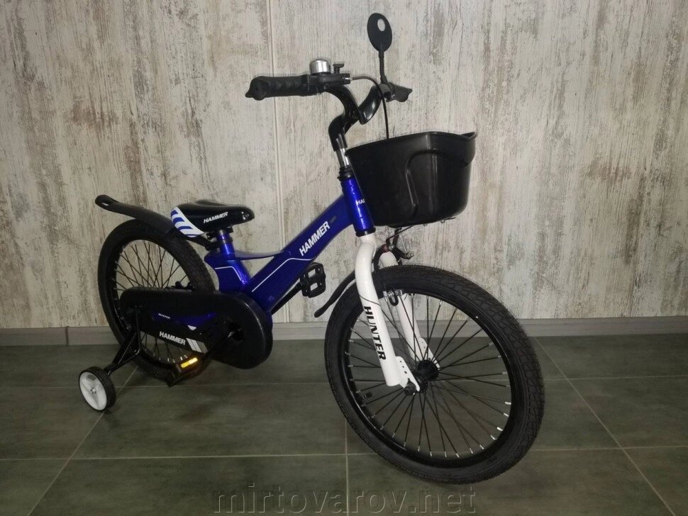 Велосипед дитячий двоколісний 1850D-HAMMER HUNTER колеса 18 дюймів синій магнієва рама від компанії Мір товарів - фото 1