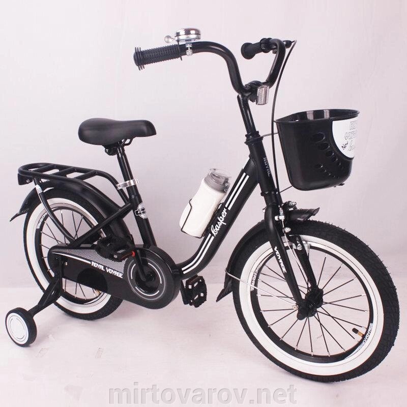 Велосипед дитячий двоколісний CASPER-16 Black колеса 16 дюймів чорний від компанії Мір товарів - фото 1