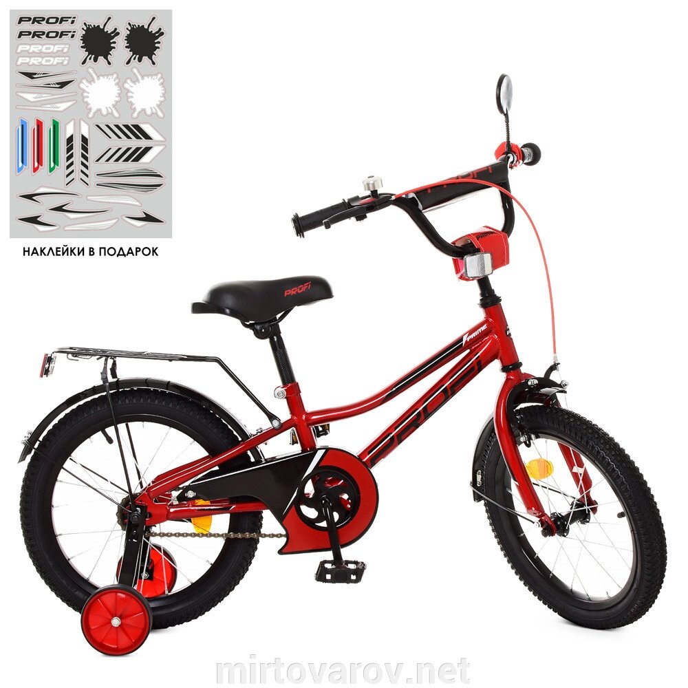 Велосипед дитячий двоколісний PROFI Y18221 Prime 18 дюймів червоний ** від компанії Мір товарів - фото 1