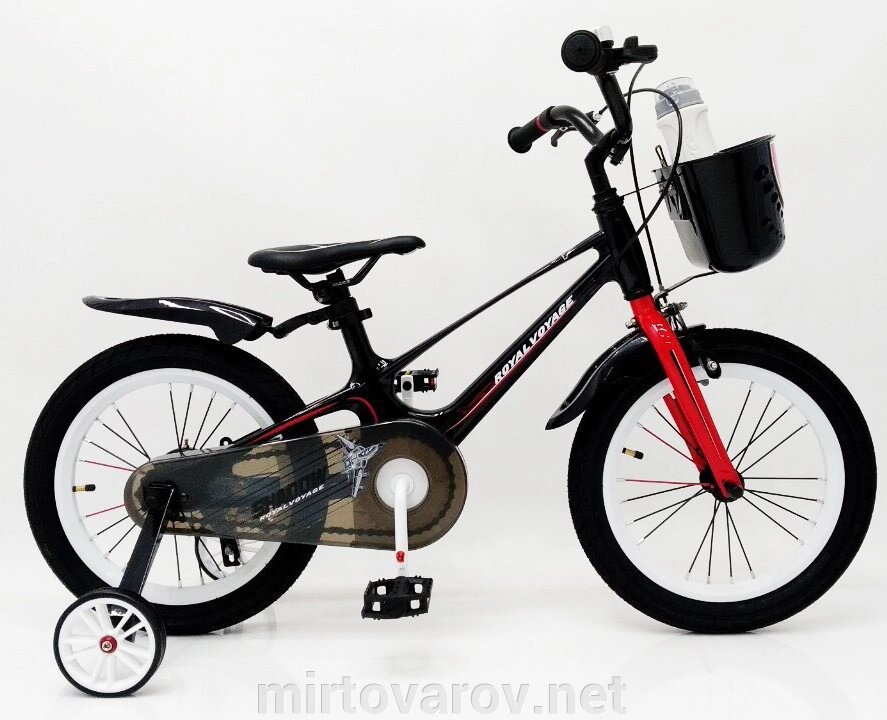 Велосипед дитячий двоколісний ROYAL VOYAGE 16-SHADOW колеса 16 дюймів Магнієва рама чорно-червоний від компанії Мір товарів - фото 1
