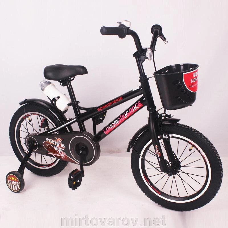 Велосипед дитячий двоколісний SPEED FIELDS-16 Black колеса 16 дюймів чорний від компанії Мір товарів - фото 1