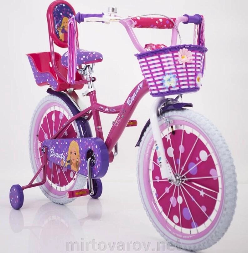Велосипед для дівчаток з батьківською ручкою "BEAUTY-2" 19ВВ02-20 від компанії Мір товарів - фото 1