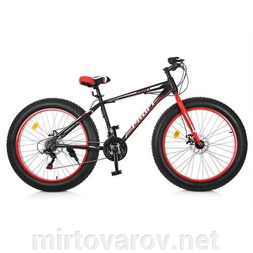 Велосипед Фетбайк EB26POWER 1.0 S26.1 колеса 26 дюймів / SHIMANO / чорно-червоний ** від компанії Мір товарів - фото 1