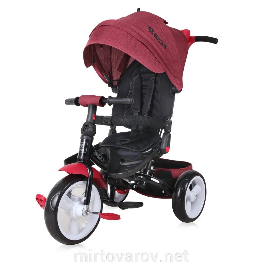 Велосипед-коляска дитячий триколісний Lorelli (Bertoni) Jaguar Luxe Red-Black червоний від компанії Мір товарів - фото 1
