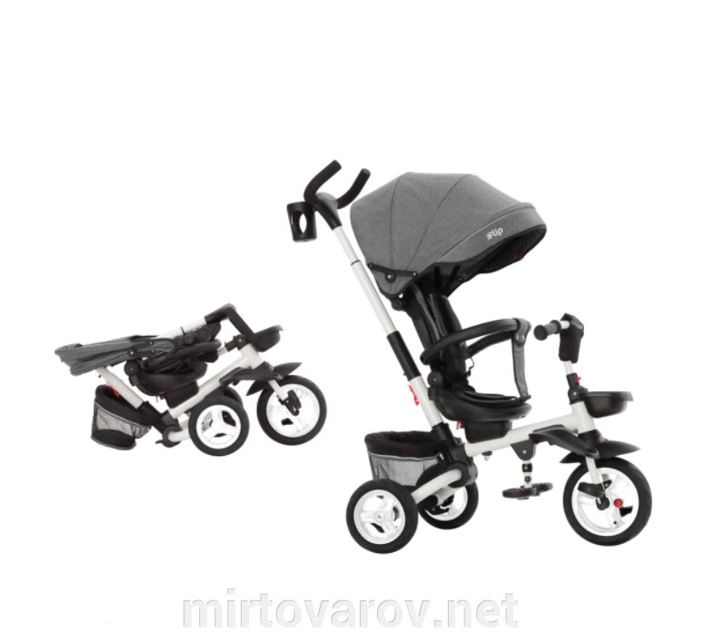 Велосипед коляска дитячий триколісний TILLY FLIP T-390/1 сірий від компанії Мір товарів - фото 1