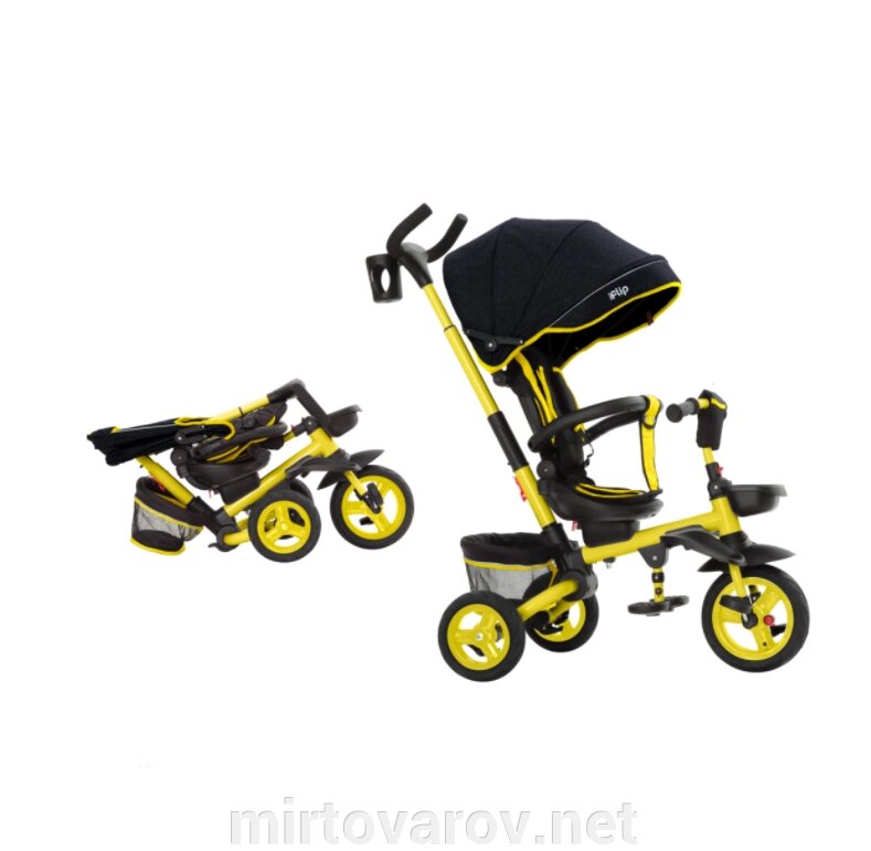 Велосипед коляска дитячий триколісний TILLY FLIP T-390/1 жовтий від компанії Мір товарів - фото 1
