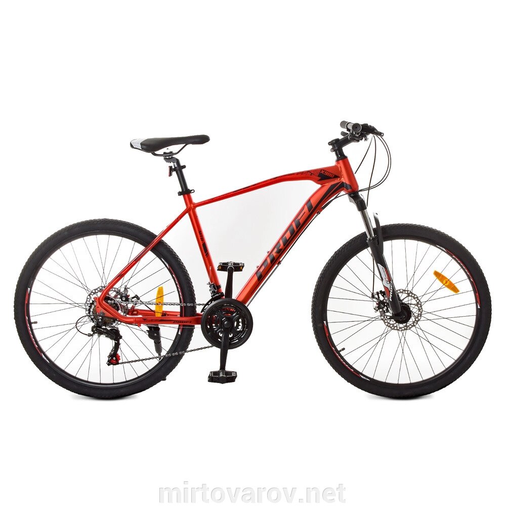 Велосипед спортивний алюмінієвий MTB PROFI 24 дюйми G24VELOCITY A24.2 SHIMANO / червоно-чорний від компанії Мір товарів - фото 1