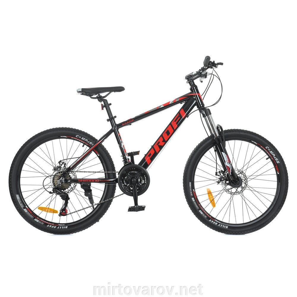 Велосипед спортивний алюмінієвий MTB PROFI 24 дюймів G24SHARP A24.2 SHIMANO / чорно-червоний від компанії Мір товарів - фото 1
