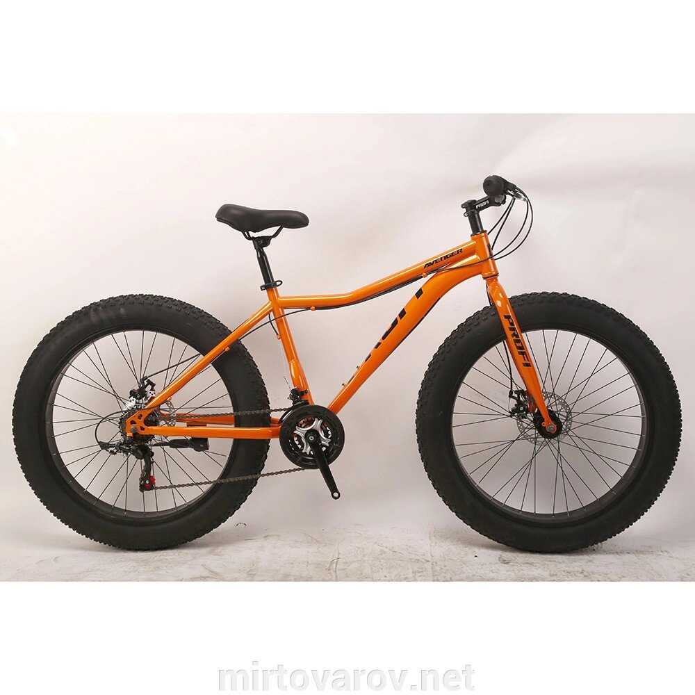 Велосипед спортивний EB26AVENGER 1.0 S26.1 колеса 26 дюймів рама сталь / 21 швидкість / жовтогарячий від компанії Мір товарів - фото 1