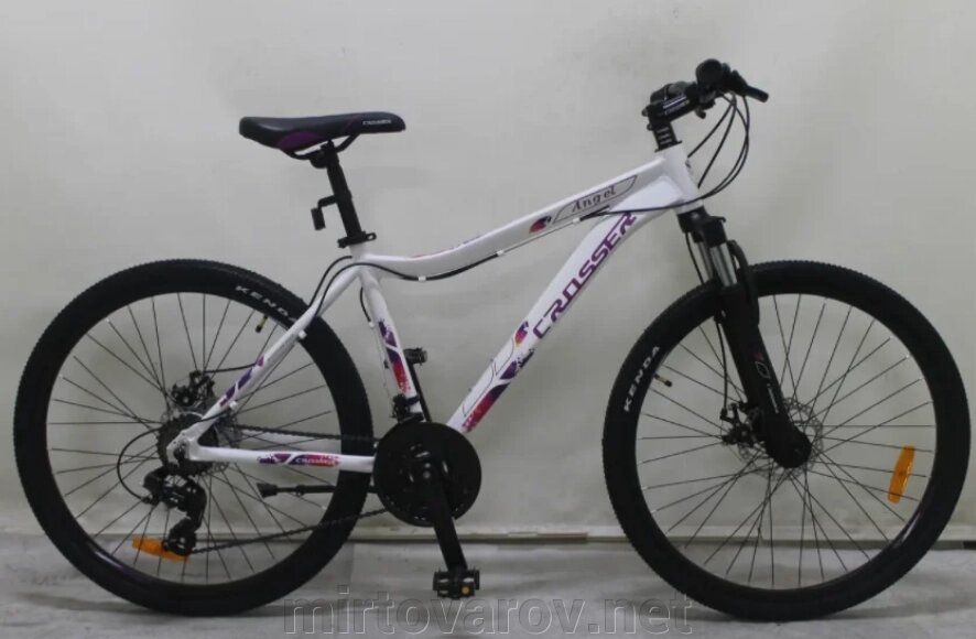 Велосипед спортивний гірський Crosser Angel 26 колеса 26 дюймів рама алюміній 17" білий від компанії Мір товарів - фото 1
