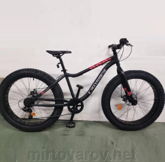 Велосипед спортивний позашляховик Фет Байк Crosser Fat Bike St 26 / колеса 26 дюймів / колір чорний від компанії Мір товарів - фото 1