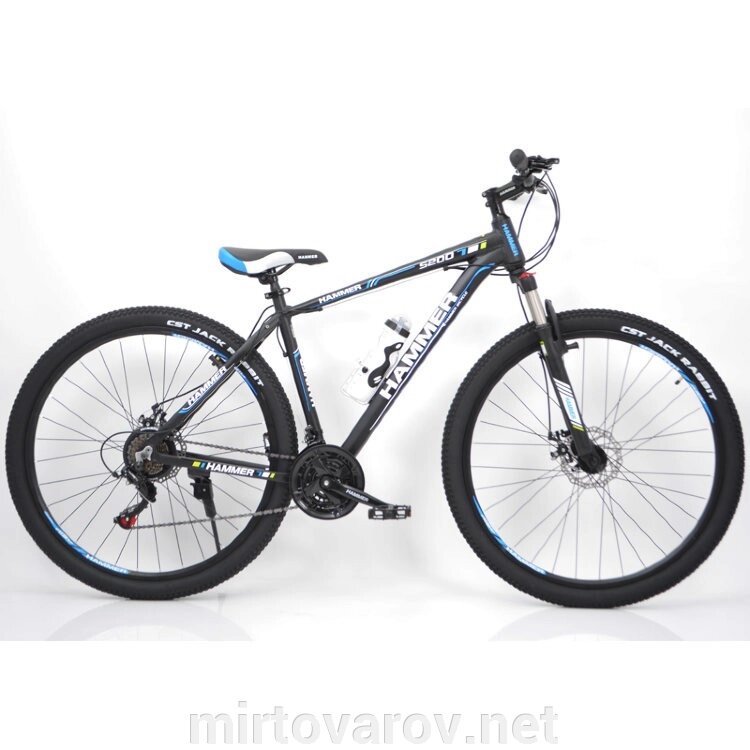 Велосипед Спортивний S200 HAMMER колеса 27.5 дюйма рама алюміній 19" чорно-синій від компанії Мір товарів - фото 1