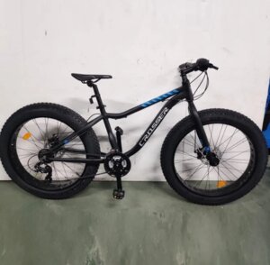 Велосипед спортивний позашляховик Фет Байк Crosser Fat Bike Alloy 26 / колеса 26д / рама алюміній / колір чорний