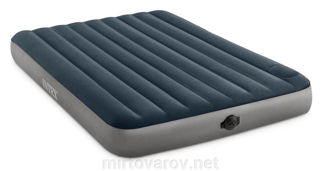 Велюрова надувний матрац ліжко Single-High 64783 з вбудованим ножним насосом від компанії Мір товарів - фото 1
