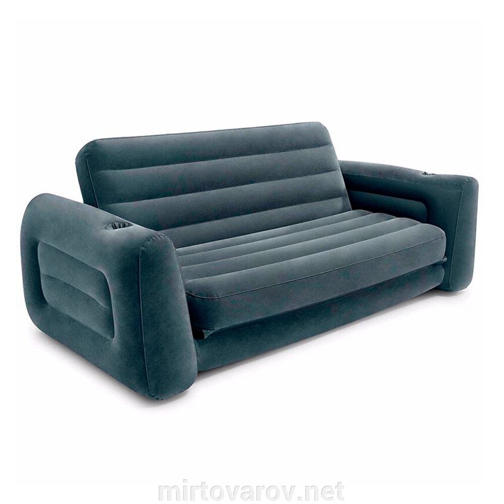 Велюровий диван BESTWAY 66552 синій з підсклянником** від компанії Мір товарів - фото 1