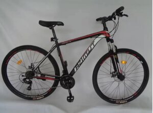 Дорослий спортивний гірський велосипед AZIMUT 40D колеса 26 дюймів FRD / дискові гальма / чорно-червоно-білий