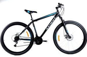 Дорослий спортивний гірський велосипед AZIMUT ENERGY колеса 26 дюймів FRD / рама 21"чорно-синій