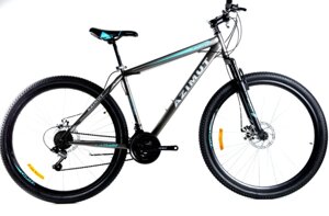 Дорослий спортивний гірський велосипед AZIMUT ENERGY колеса 26 дюймів FRD / рама 21"сіро-синій