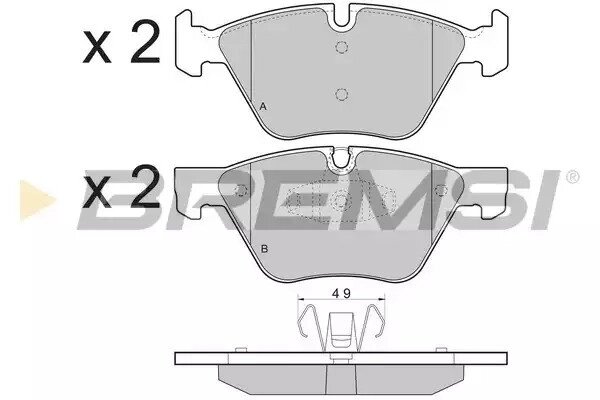 Гальмівні колодки пер. BMW 1 (E81/E87) 06-12 (ATE), Bremsi (BP3479) від компанії Автосклад - фото 1