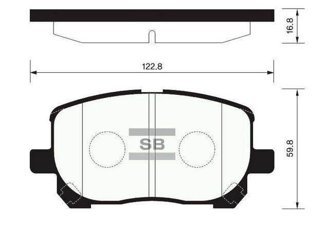 Колодки передні гальмівні Avensis/Matrix, Hi-Q (SP1373) (04465-44090) від компанії Автосклад - фото 1