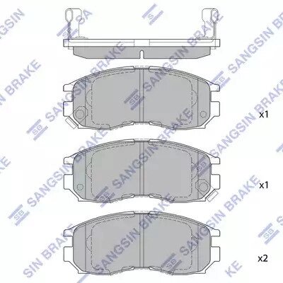 Колодки передні гальмівні Galant, Hi-Q (SP1134) (MB699266) від компанії Автосклад - фото 1