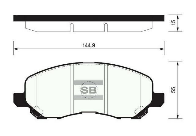 Колодки передні гальмівні Lancer IX, Hi-Q (SP1360) (MN102618) від компанії Автосклад - фото 1