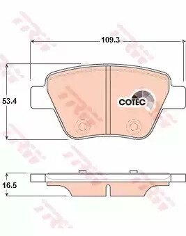 Колодки задні гальмівні VAG, TRW (GDB1841) (5K0698451A) від компанії Автосклад - фото 1