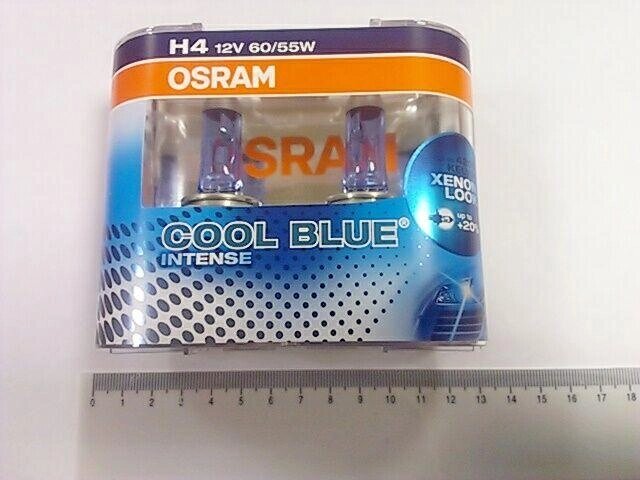 Лампа OSRAM H4 12v 60/55-43 Cool Blue Intense (4200 kelvin) Xenon Look (64193 CBI) пара (64193 CBI-H від компанії Автосклад - фото 1