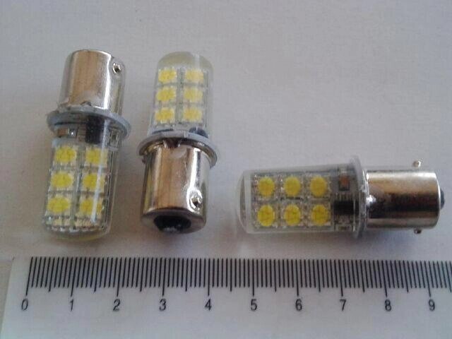 Лампа светодиод с/ц 12V P21W  1156 12SMD (50 х 50) в силиконе белая від компанії Автосклад - фото 1