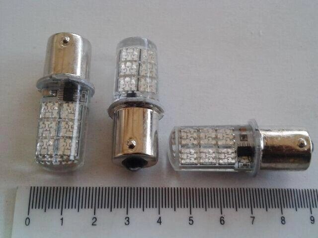 Лампа светодиод с/ц 12V P21W  1156 12SMD (50 х 50) в силиконе красная від компанії Автосклад - фото 1