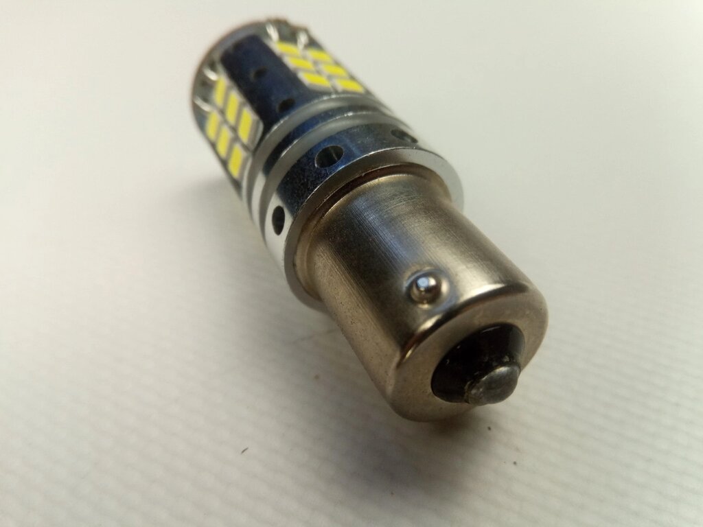 Лампа світлодіод з/ц 12V P21W  1156 32SMD "обманка"/денні ходові вогні/біла від компанії Автосклад - фото 1