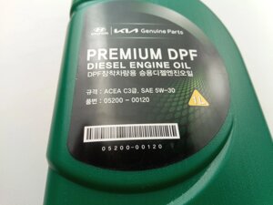 Олива моторна 5W-30 синтетична HYUNDAI Premium DPF Diesel 1л (05200-00120) (0520000120)