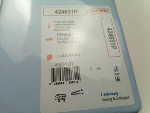 Прокладання колектора Logan 1.4-1.6 випускного, Corteco (424631P) (7700867360)