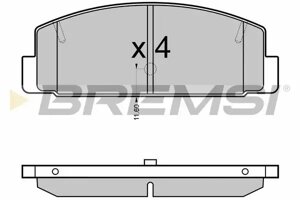 Гальмівні колодки зад. Mazda 6 02-13 (akebono), Bremsi (BP3090)